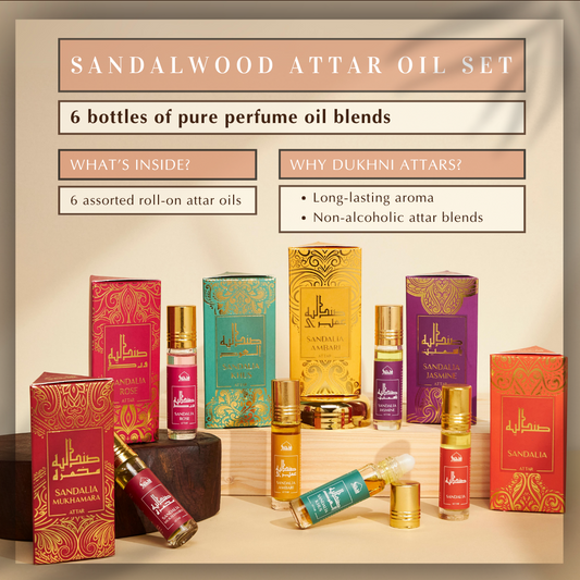 Dukhni Sandal Bakhoor + Sandalwood Attar Oil Set