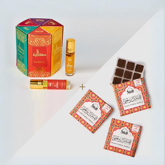 Dukhni Sandal Bakhoor + Sandalwood Attar Oil Set